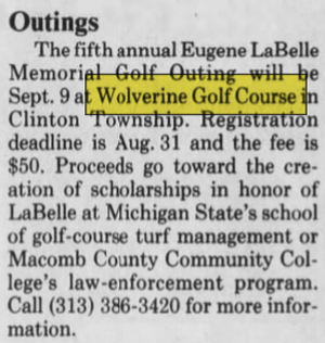 Wolverine Golf Club - Aug 21 1994 Article (newer photo)